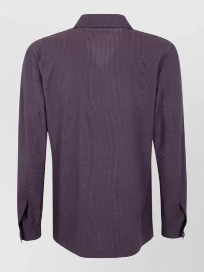 Tagliatore Tempest Jacket Long Sleeves Collared Neck In Purple