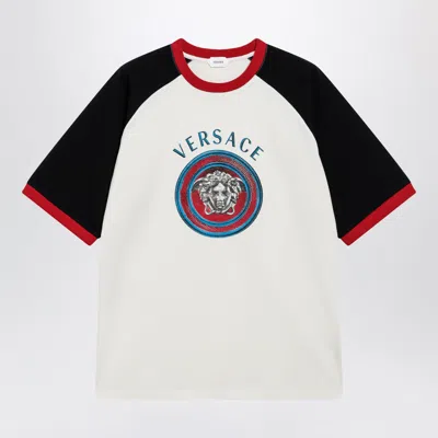 Versace Printed Cotton-jersey Regular T-shirt In Multi