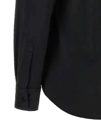 Xacus Black Slim Solid Shirt In Black