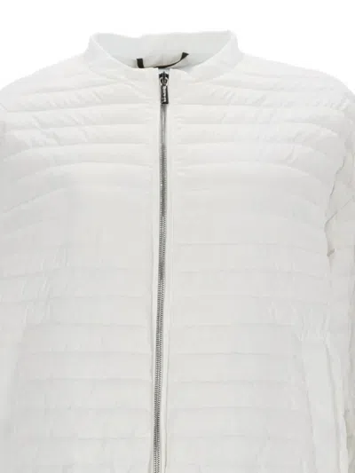 Moorer Zip-up Quilted Jacket In White