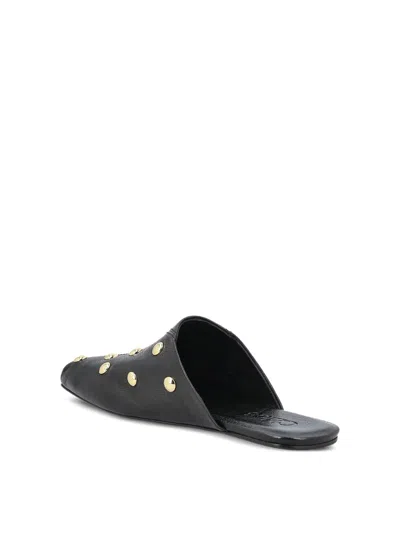 Chloé Susanna Buckle-details Studded Flat Pumps In Black