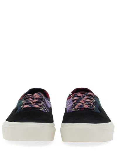 Vans Authentic 44 Dx Plaid-panel Sneakers In Black