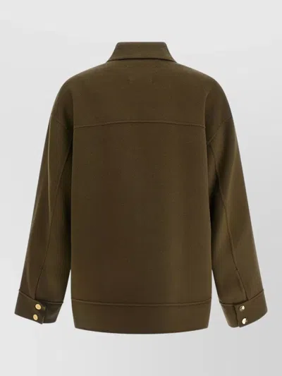 S Max Mara Mstdisco Padded Jacket Buttoned Cuffs Pockets In Neutral