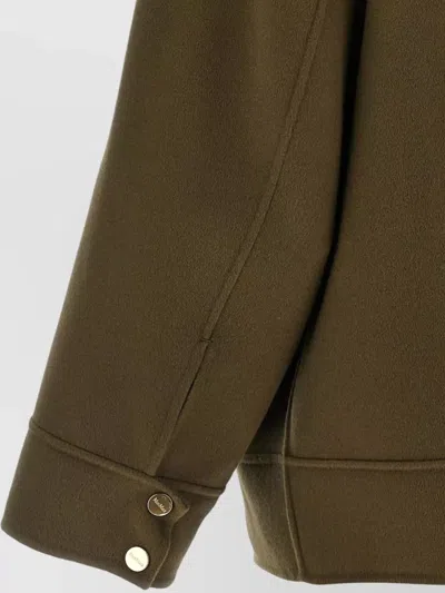 S Max Mara Mstdisco Padded Jacket Buttoned Cuffs Pockets In Neutral