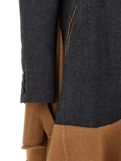 Undercover Wool Shawl Blazer In Animal Print