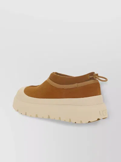 Ugg Thick Sole Adjustable Sneakers In Brown