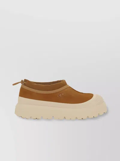 Ugg Thick Sole Adjustable Sneakers In Brown