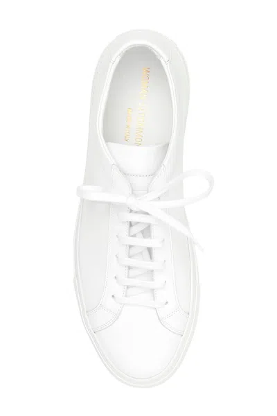 Common Projects Achilles Shiny Leather Sneakers In White