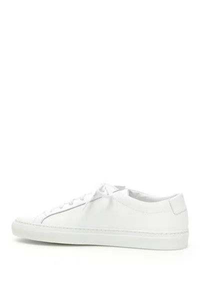 Common Projects Achilles Shiny Leather Sneakers In White