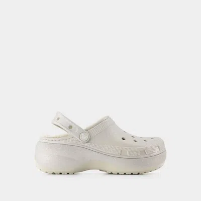Crocs Classic Platform Glitter Sandals In Multi