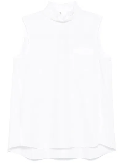 Sacai Cotton Poplin Pullover In White