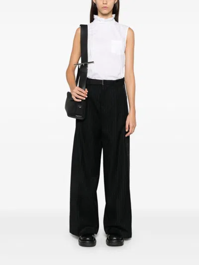 Sacai Cotton Poplin Pullover In White