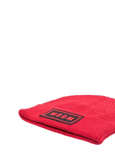 Msgm Cappello Lana Junior In Gold