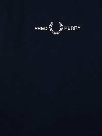 Fred Perry Embroidered T-shirt In Blue