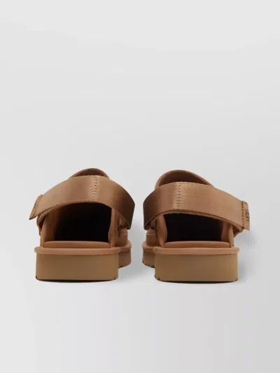 Ugg Suede Slip-on Mules With Adjustable Back Strap In Brown