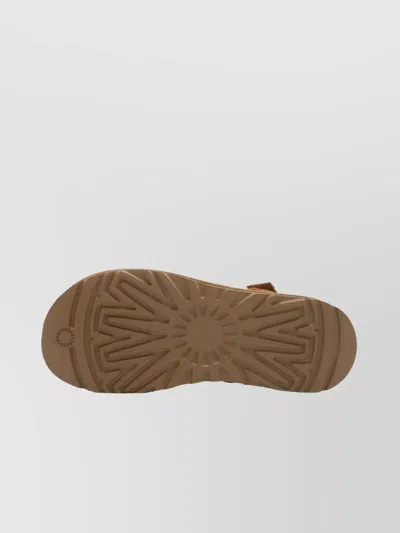 Ugg Suede Slip-on Mules With Adjustable Back Strap In Brown
