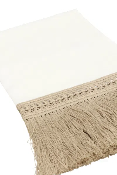 Max Mara Grammo Linen Stole In White