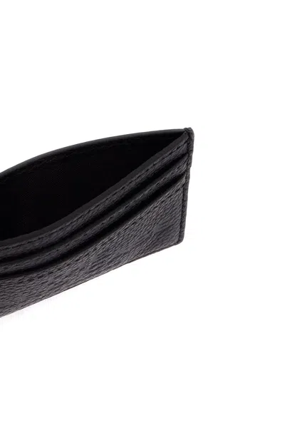 Marc Jacobs Black Card-holder With Embossed Logo In Leather Woman In Black
