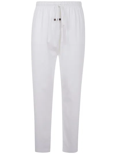 Essentials Drawstring Track Pants In White