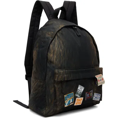 We11 Done Brown Fur Printed Backpack