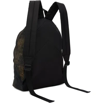 We11 Done Brown Fur Printed Backpack