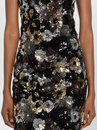 S Max Mara Polyester Midi Dress In Multi