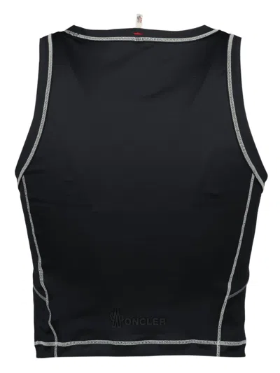 Moncler Grenoble Black Polyamide Elastane Top In Black