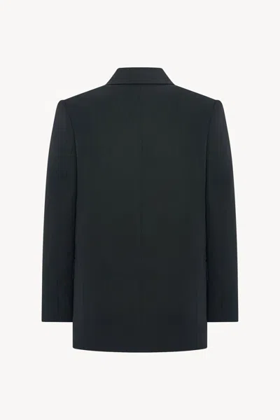 The Row Eudora Navy Blue Blazer In Black