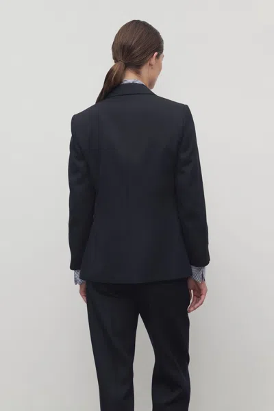 The Row Eudora Wool Blazer In Blue
