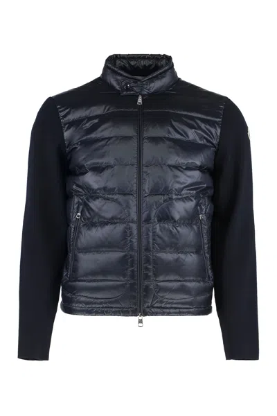 Moncler Padded-front Jacket In Blue
