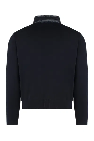 Moncler Padded-front Jacket In Blue