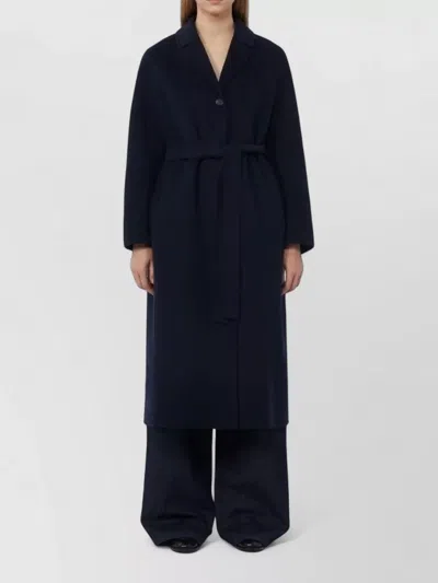 S Max Mara Single Breasted Coat In Blue