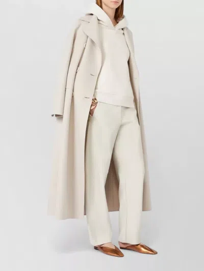 S Max Mara Virgin Wool Double-breasted Coat In Neutral