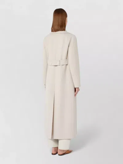 S Max Mara Virgin Wool Double-breasted Coat In Neutral