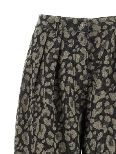 Alanui Seattle Jungle Wide Leg Jeans In Green