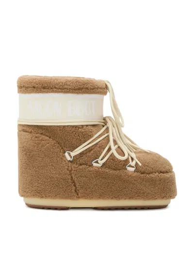 Moon Boot Icon Low Fleece Teddy Snow Boots In Multi