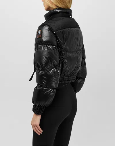 Parajumpers Cozy Short Hooded Down Jacket In Black