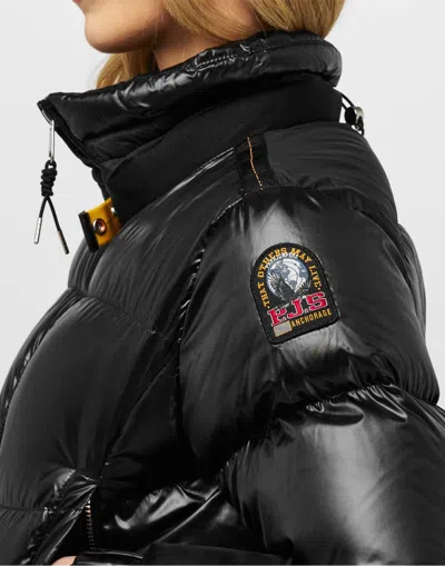 Parajumpers Cozy Short Hooded Down Jacket In Black