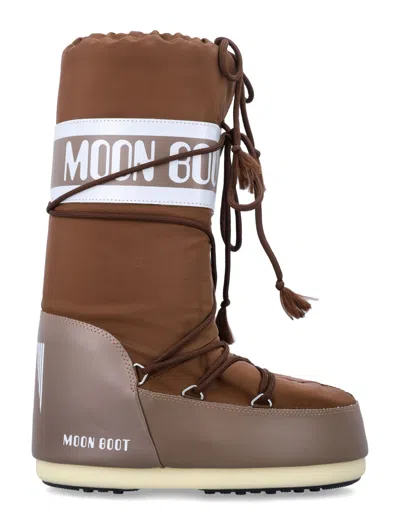 Moon Boot Icon Lace-up Snow Boots In Brown
