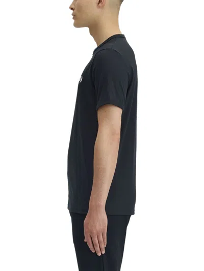 Fred Perry Black Cotton T-shirt In Black