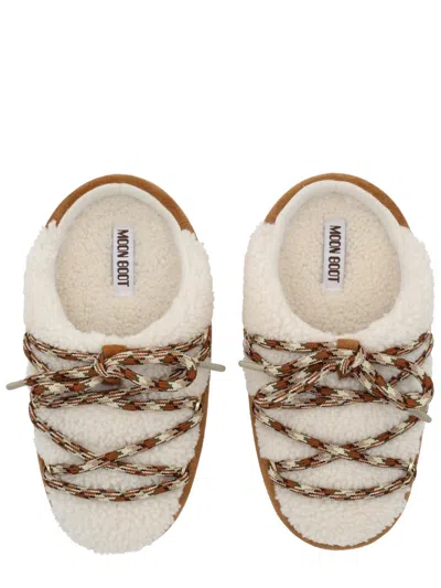 Moon Boot Shearling Evx Mules In Multi