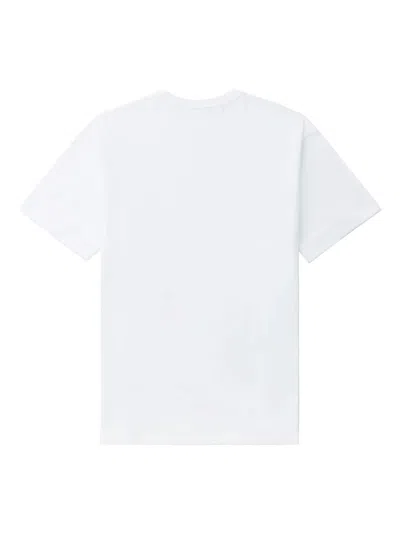 Comme Des Garçons Play Three Hearts T-shirt In White