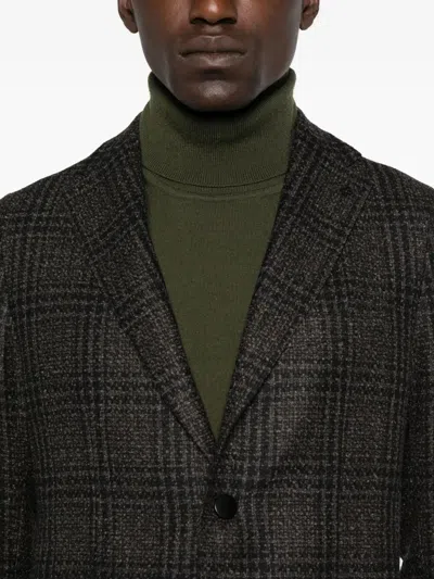Tagliatore Check Patterned Single-breasted Blazer In Multi