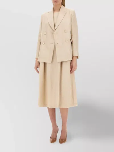 S Max Mara Scrigno Jersey Double Breasted Jacket In Neutral