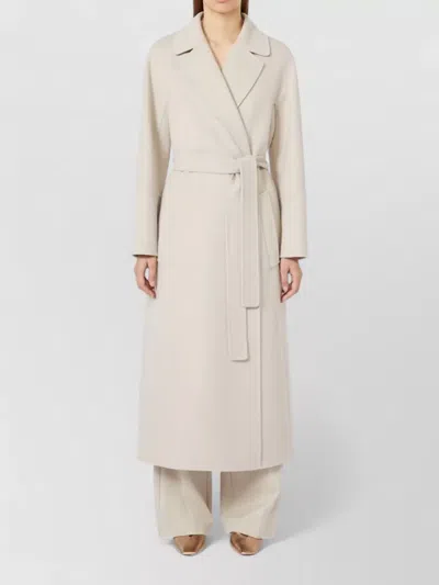 S Max Mara Wool Single Breasted Coat In Neutral