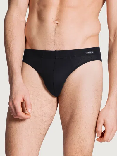 Calida Black Cotton Elastane Slip In Multi