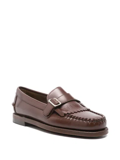 Sebago White Lyocell Wool Elastane Top In Brown
