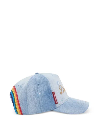 Dsquared2 Denim Cotton Cap In Blue