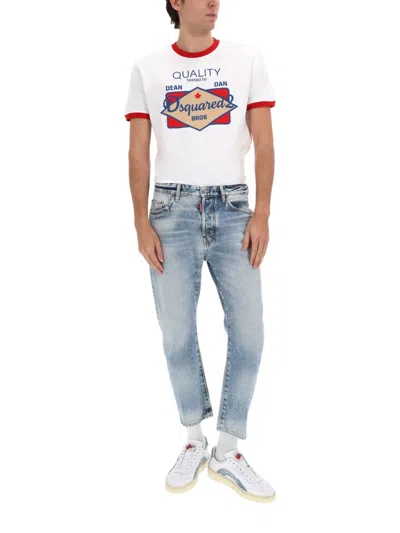 Dsquared2 Bro Distressed Jeans In Blue