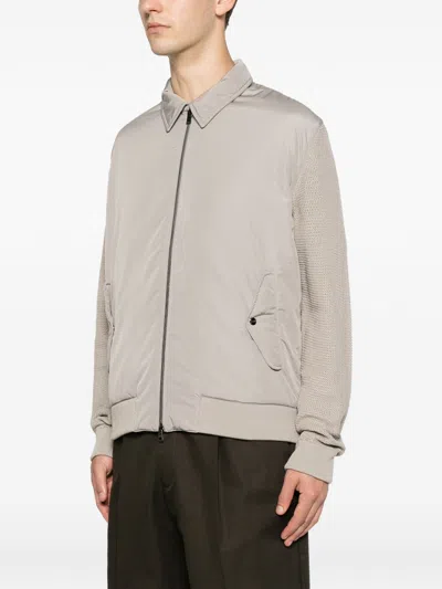 Herno Panelled Cardigan In Brown